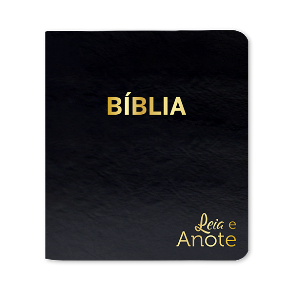 Livro Bíblia NVI - Leia e anote - Luxo - Preta dourada: B...