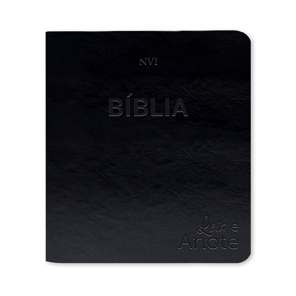 Livro Bíblia NVI - Leia e anote - Luxo - Preta: Bíblia co...