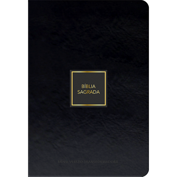 Livro Bíblia Sagrada NVT - Luxo - Preto e dourado