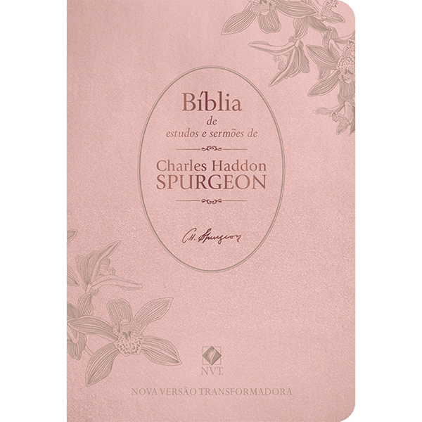 Livro Biblia de estudo e sermões Spurgeon - Rosé