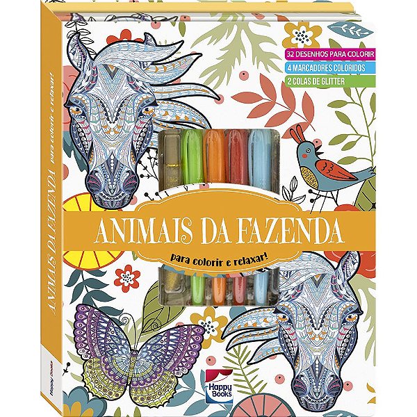 Livro Meu SuperKit Brilhante de Arteterapia! Animais da F...