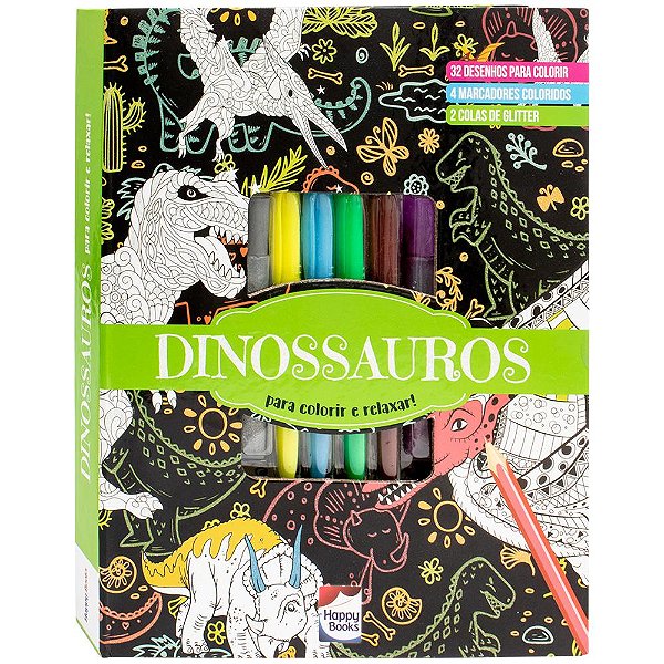 Livro Meu SuperKit Brilhante de Arteterapia! Dinossauros