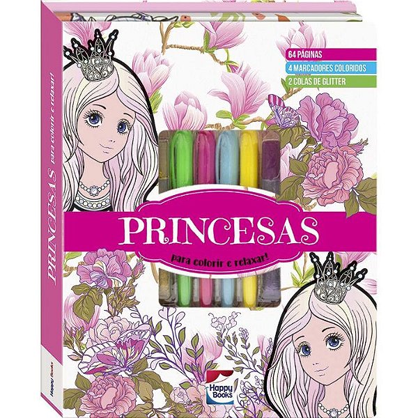 Livro Meu SuperKit Brilhante de Arteterapia! Princesas
