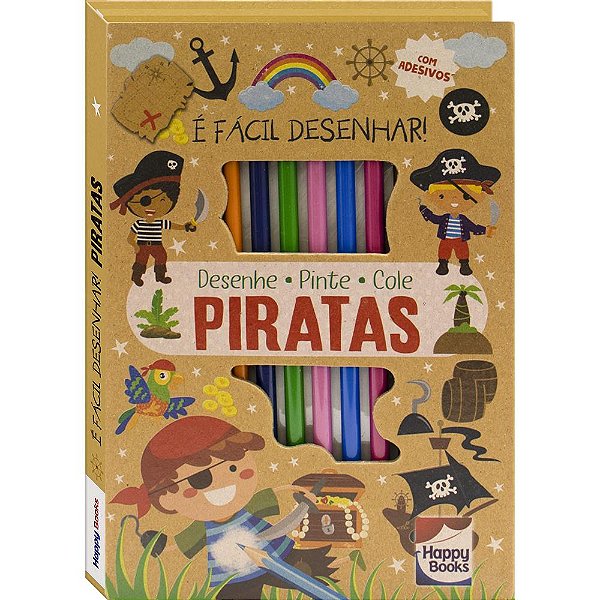 Livro É fácil desenhar! Piratas