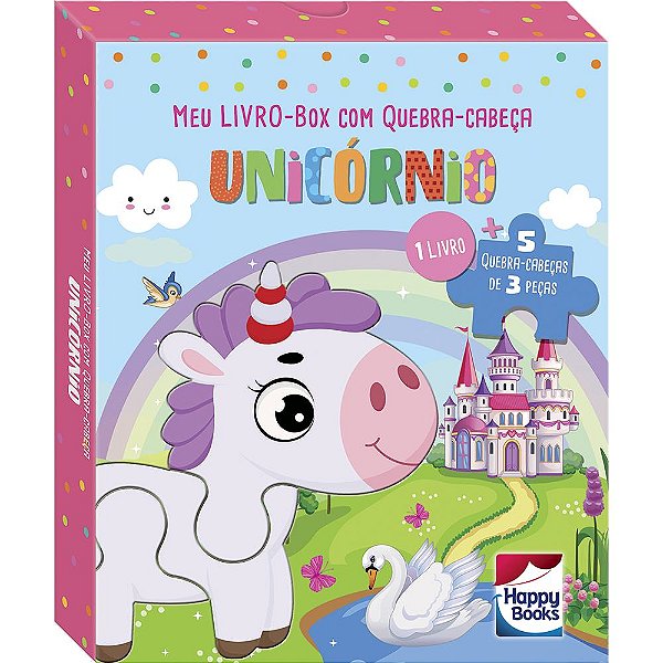 Livro Meu LIVRO-Box com Quebra-cabeça: Unicórnio