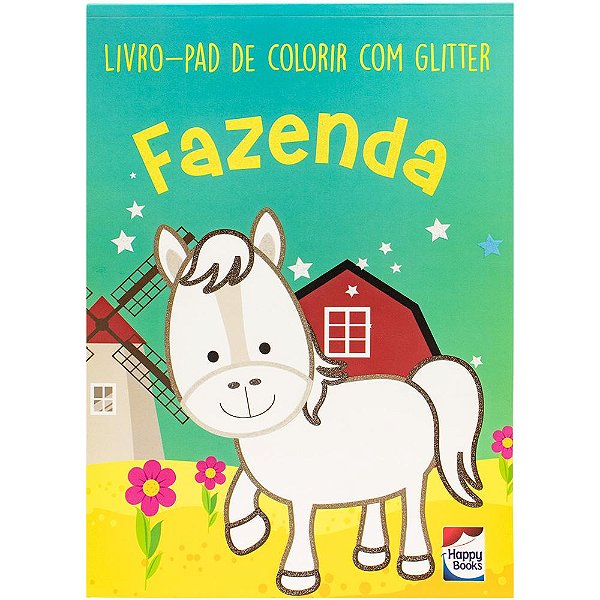 Livro Livro-pad de colorir com Glitter: Fazenda