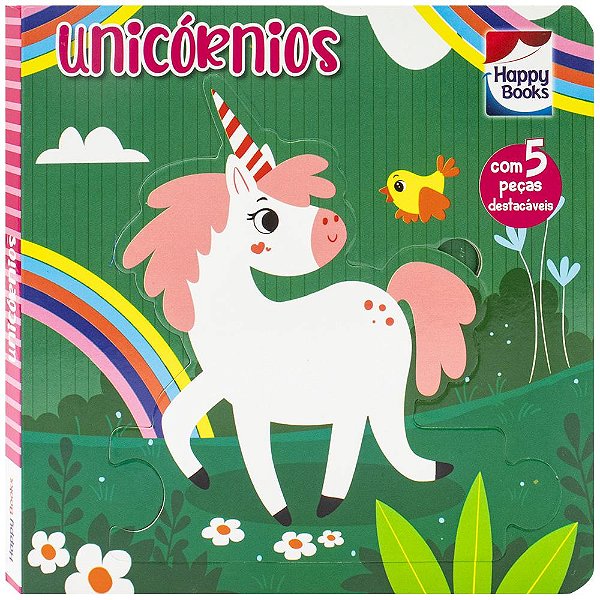 Livro Leia, Encaixe & Brinque: Unicórnios