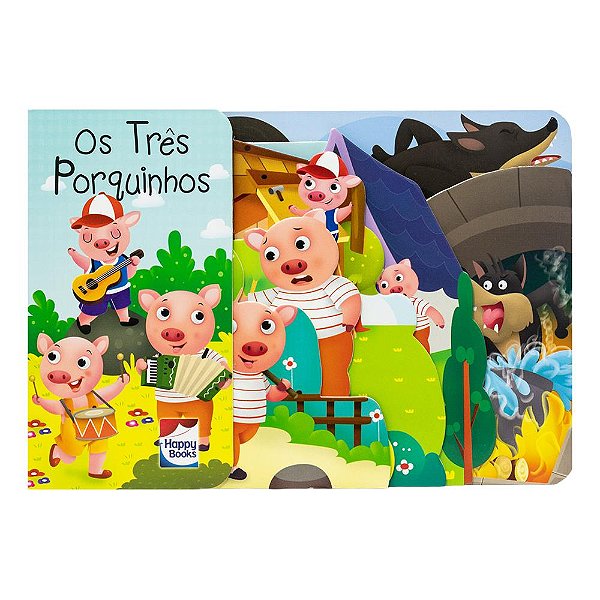 Livro Contos Clássicos com Abas: Três Porquinhos, Os