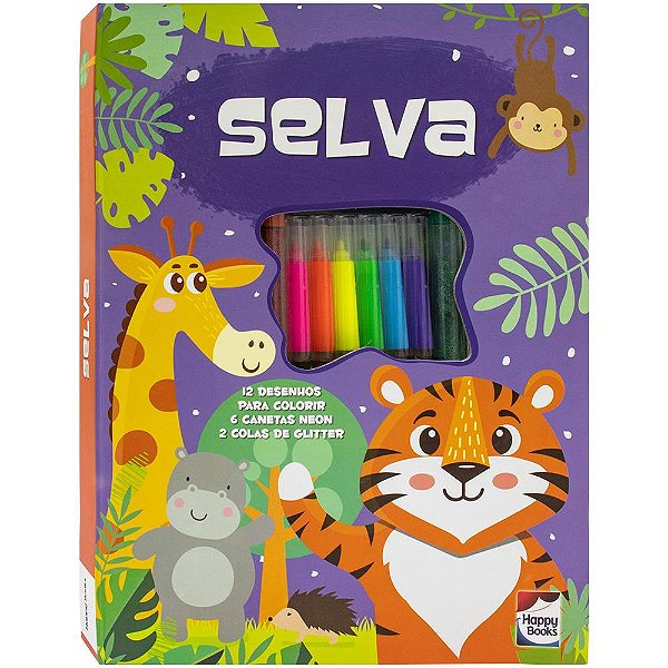 Livro Meu Adorável Superlivro de Colorir: Selva