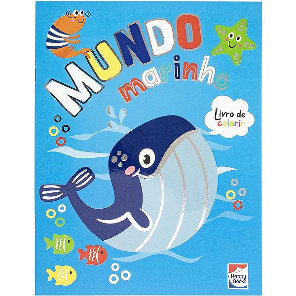 Livro Mundo da Fantasia: Mundo Marinho Para Colorir