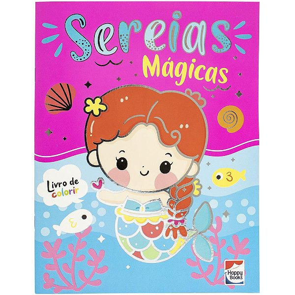 Livro Mundo da Fantasia: Sereias Mágicas Para Colorir