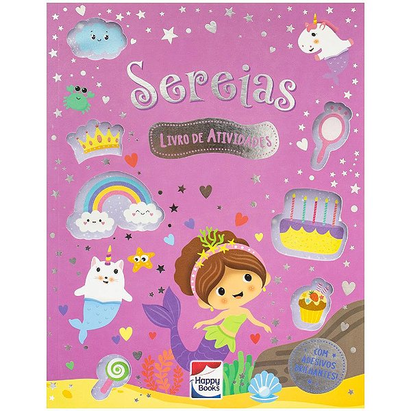 Livro Meu Livro de Adesivos Brilhantes: Sereias