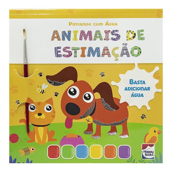 Livro Pintando com Água: Animais de estimação