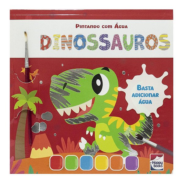 Livro Pintando com Água: Dinossauro