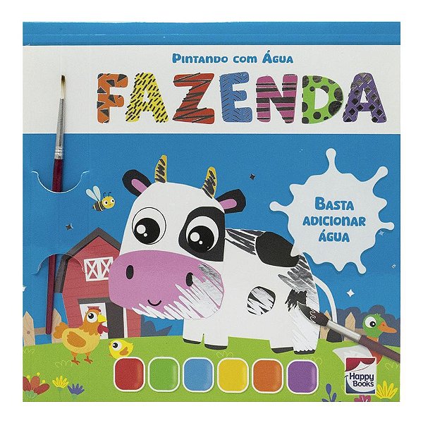 Livro Pintando com Água: Fazenda