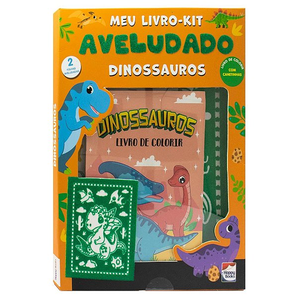 Livro Meu Livro Aveludado: Dinossauros