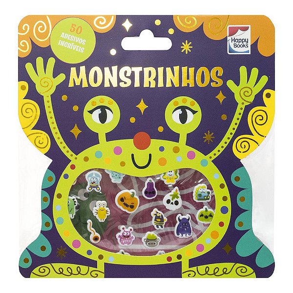 Livro Livro Com Adesivos Fofinhos: Monstrinhos