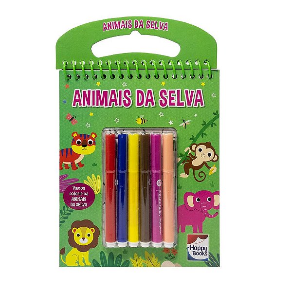 Livro Colorindo por Números: Animais da Selva