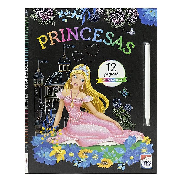 Livro Raspar e Colorir: Princesas