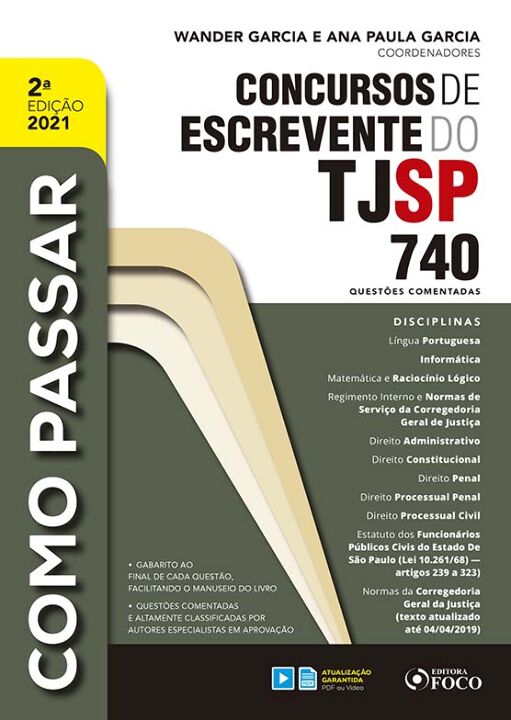 Como Passar em Concuros De Esccrevente do TJSP - 740 Ques...