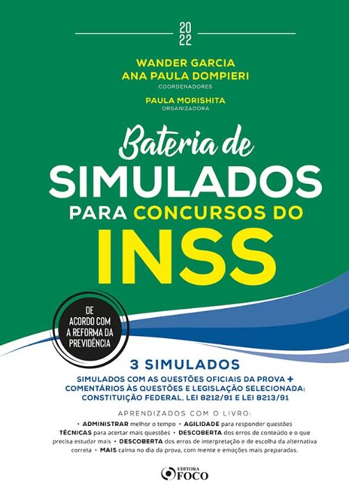 Bateria de Simulados Para Concursos do INSS - 01Ed/22