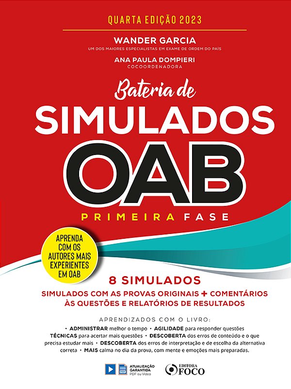 Livro Bateria de simulados OAB 1ª fase