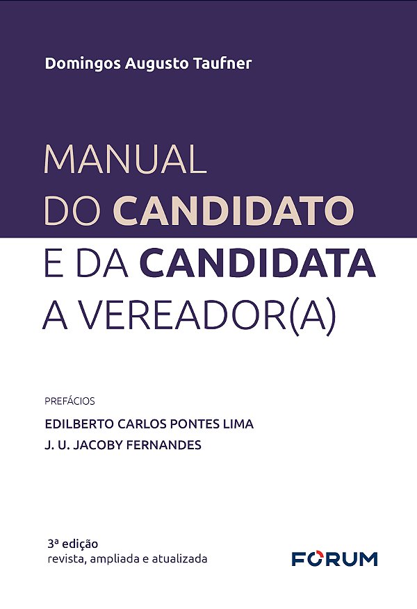 Livro Manual Do Candidato E Da Candidata A Vereador(A) - ...