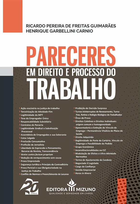 Livro Pareceres em direito e processo do trabalho (Volume...