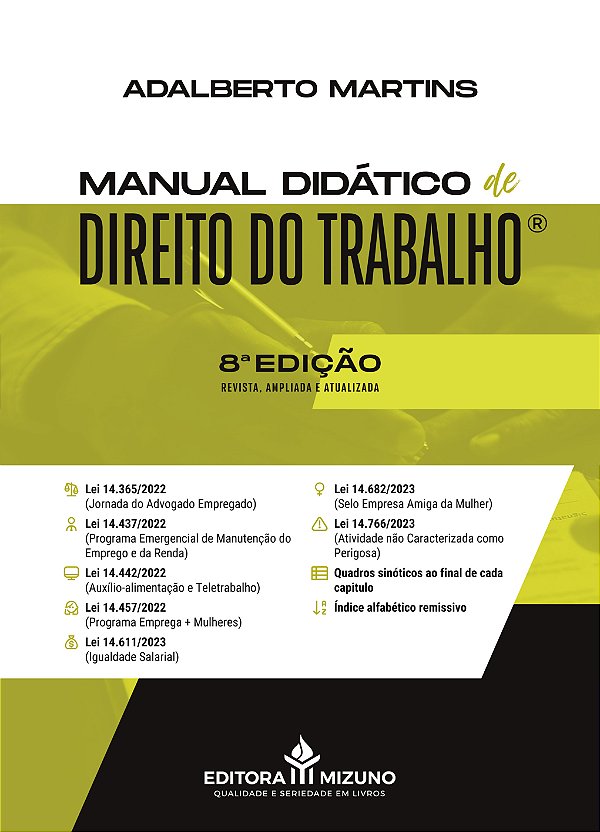 Livro Manual didático de direito do trabalho