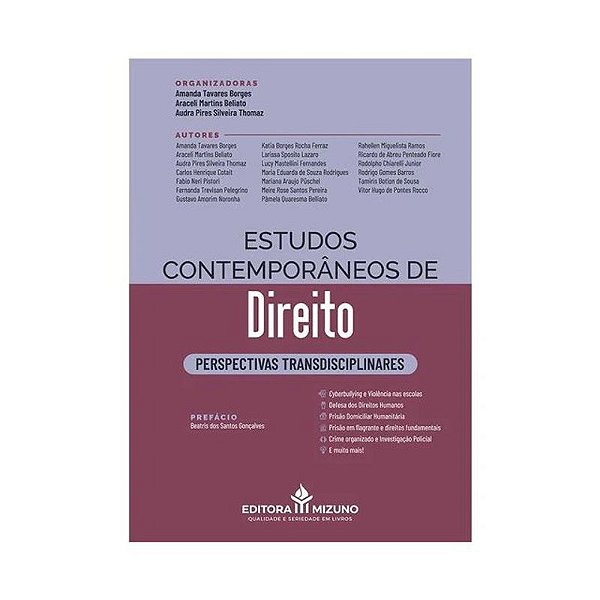 Livro Estudos Contemporâneos De Direito