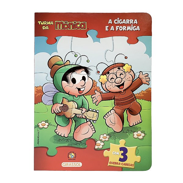 Livro Turma da Mônica Livro Quebra-Cabeça - A Cigarra e a...
