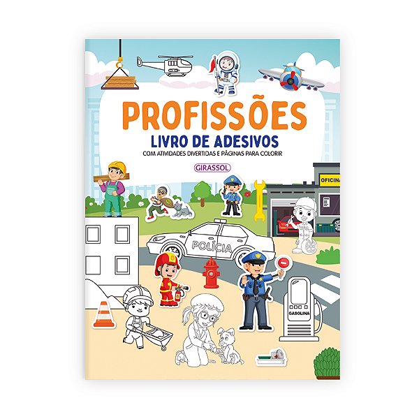 Livro Profissões - Livro De Adesivos