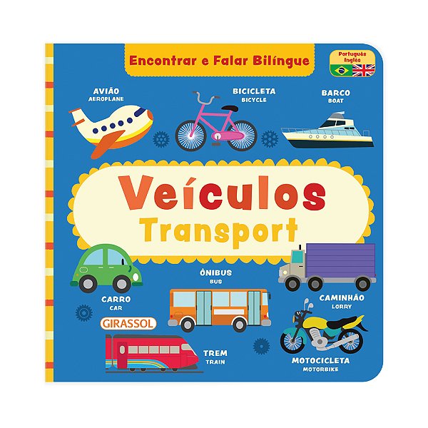 Livro Veículos/ Transport - Encontrar e falar bilíngue