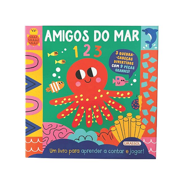 Livro Quebra-Cabeça Em Ação - Amigos Do Mar - 1 2 3