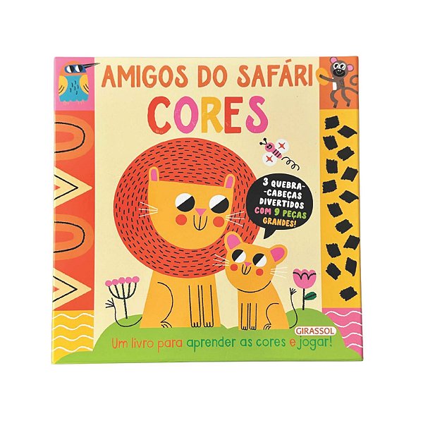 Livro Quebra-Cabeça Em Ação - Amigos Do Safári - Cores