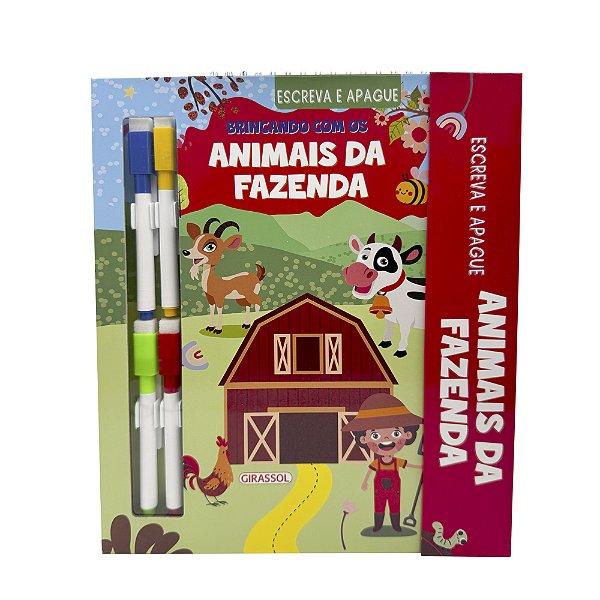 Livro Escreva E Apague - Brincando Com Os Animais Da Faze...
