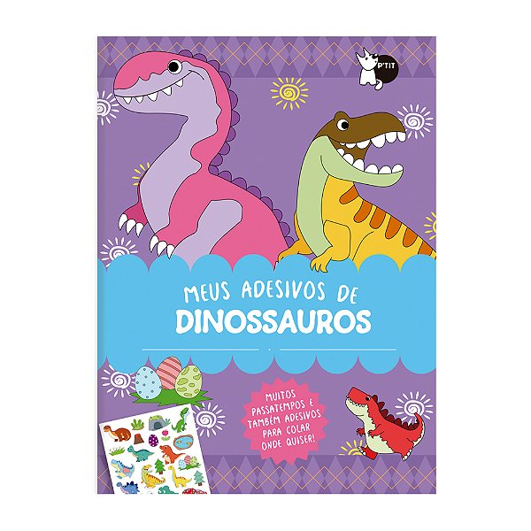 Livro Meus Adesivos De Dinossauros - Muitos Passatempos E...