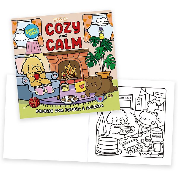 Livro Sunny Vibes - Cozy And Calm - Colorir Com Fofura E ...
