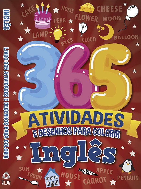 Livro 365 atividades e desenhos para colorir - Inglês