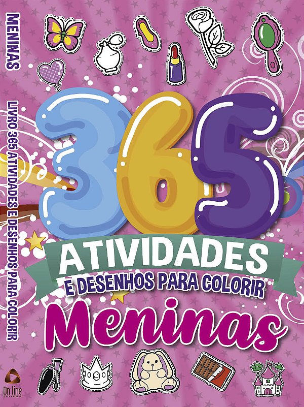 Livro 365 atividades e desenhos para colorir - Meninas