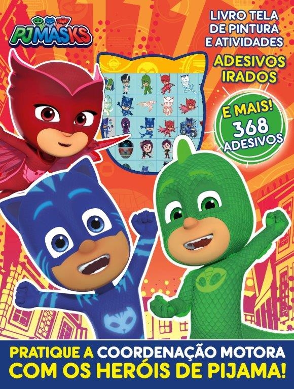 Livro PJ Masks - Livro tela de pintura e atividades