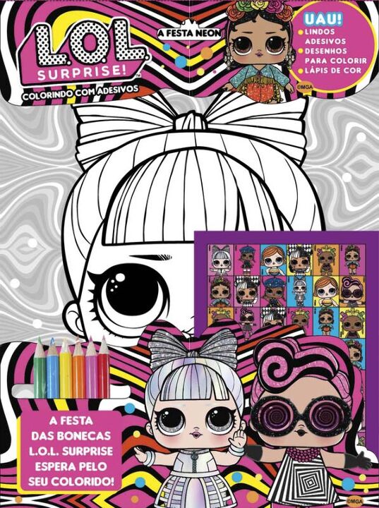 Livro L.O.L. Surprise! - Colorindo com adesivos