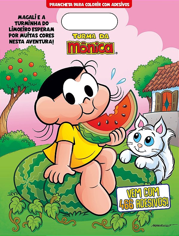Livro Turma da Mônica - Prancheta para colorir com adesiv...