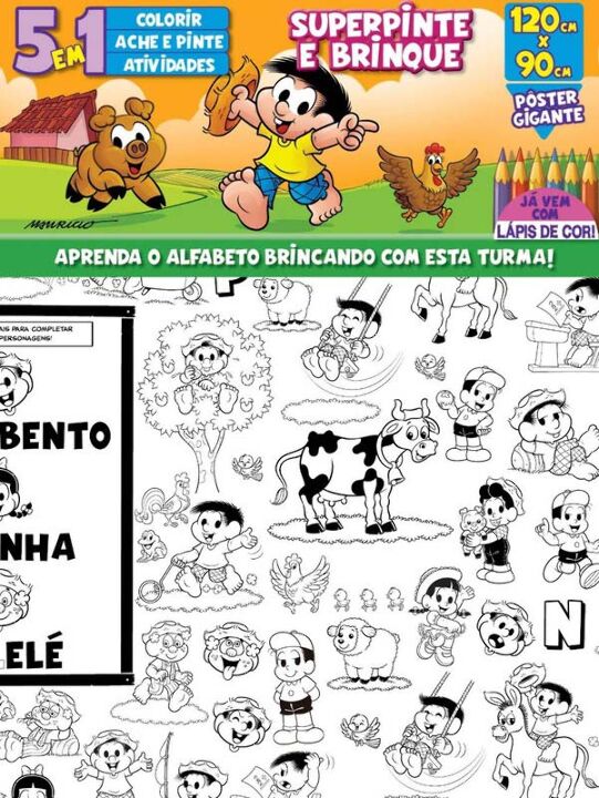 Livro Turma do Chico Bento Super Pinte e Brinque
