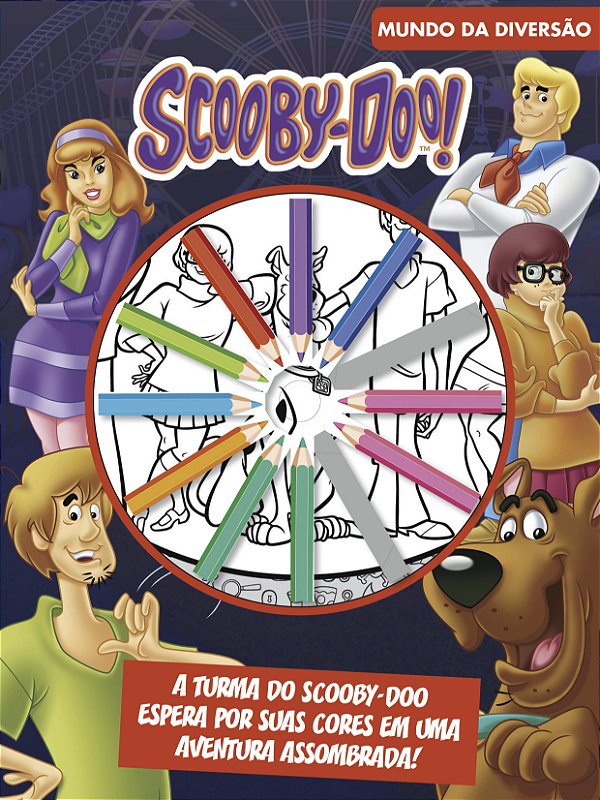 Livro Scooby-Doo mundo da diversão: 12 lápis de cor