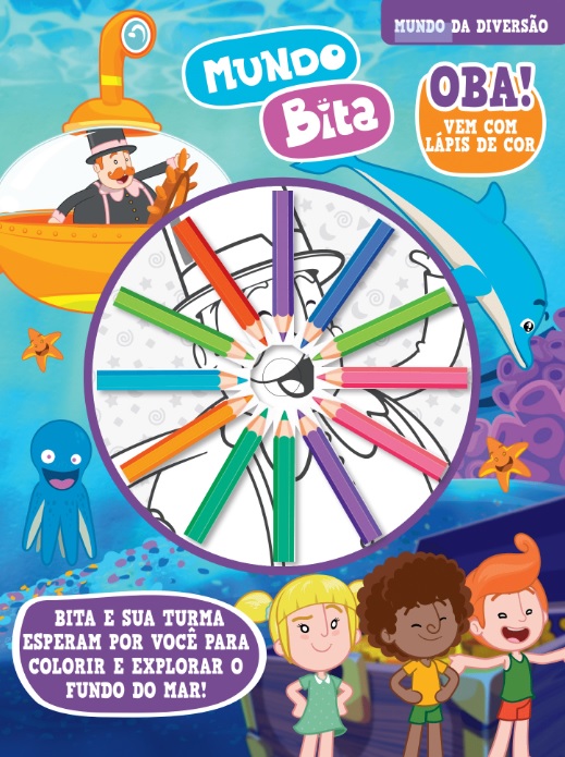 Livro Mundo Bita mundo da diversão: 12 lápis de cor