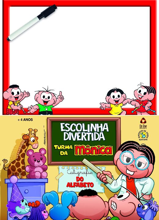 Livro Escolinha divertida - Turma da Mônica: caligrafia d...