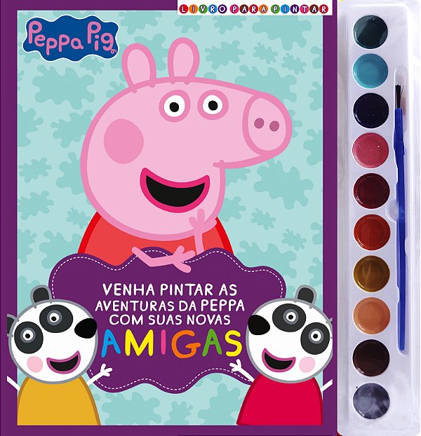 Livro Peppa Pig - Livro para pintar com aquarela