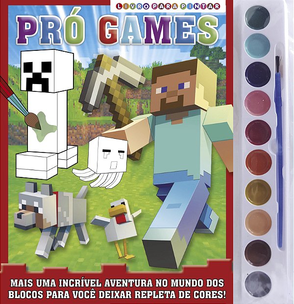 Livro Pró-games - Livro para pintar com aquarela