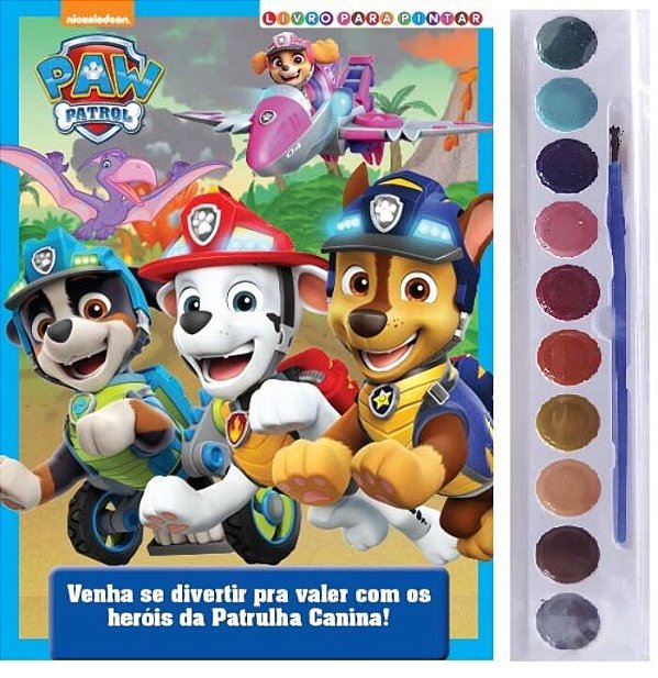 Livro Patrulha Canina - Livro para pintar com aquarela